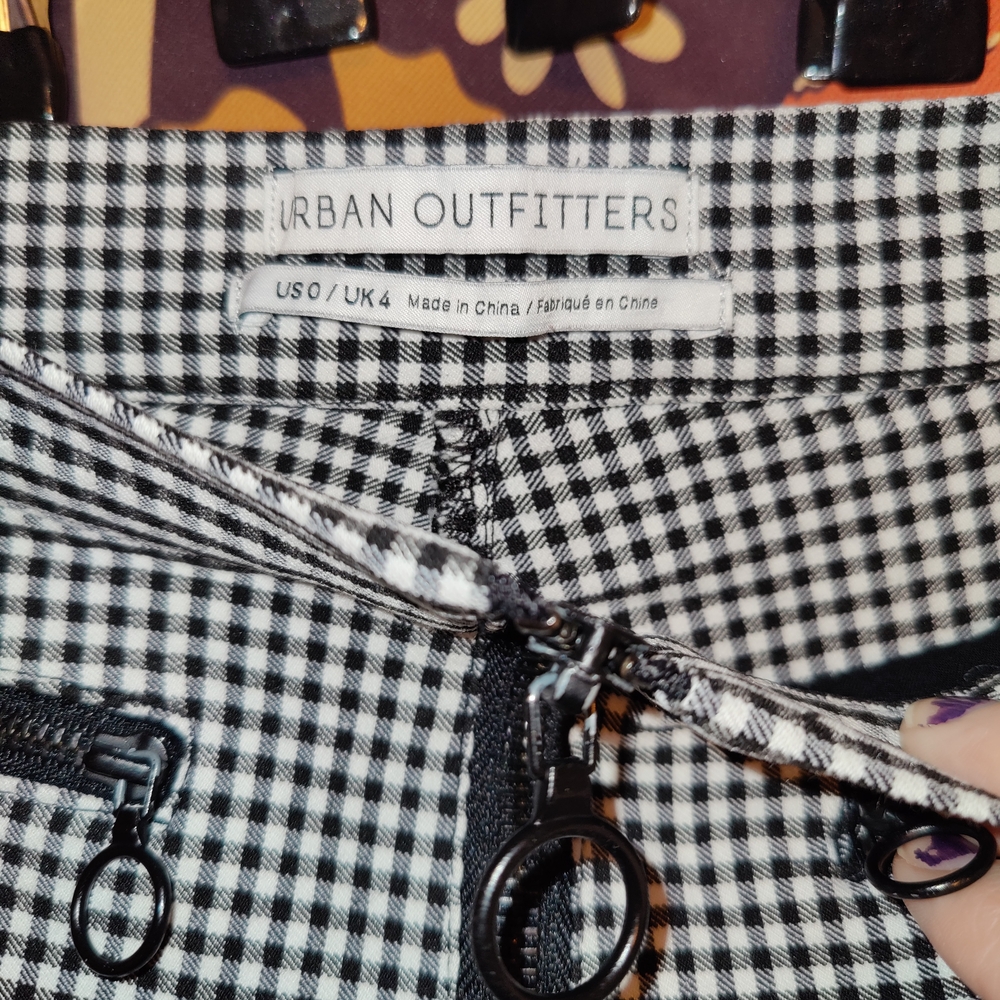 Urban Outfitters Black and White Checkered Pants
